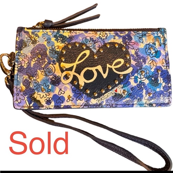 Brighton Handbags - Brighton Card Holder/Wristlet Love Bouquet Pattern TOM CLANCY Design NWT